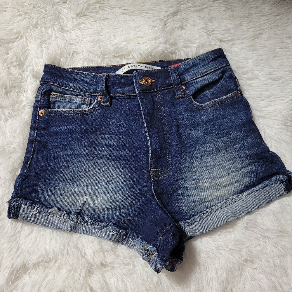 Celebrity Pink Dark Denim Shorts